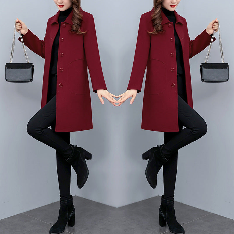 Autumn And Winter Woolen Coat Women