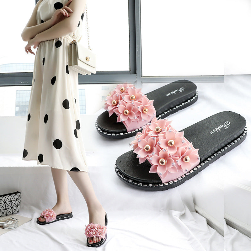 Women's Sandals New Style Outer Wear Fashion Sequin Sandals