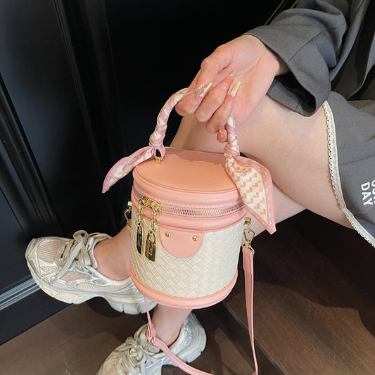 High-grade Stitching Fashion Rhombus Trendy Casual Simple Shoulder Messenger Bag