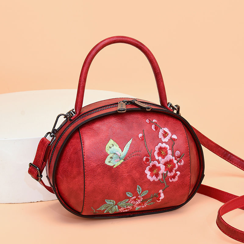 Chinese Style All-match Embroidered Handbag Fashion Temperamental Mother Shoulder Messenger Bag