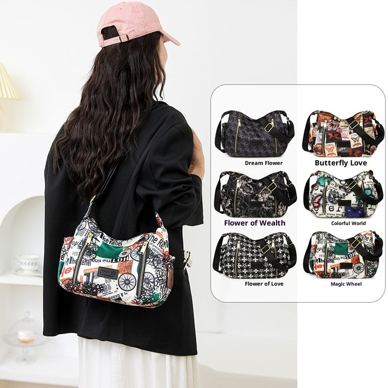 Graffiti Casual Versatile High Quality Crossbody Bag European And American Style Simple