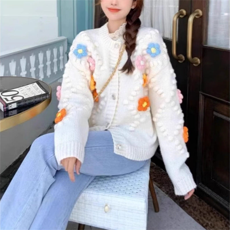 Girly Style Sweater All-matching Youthful-looking Coat For Women