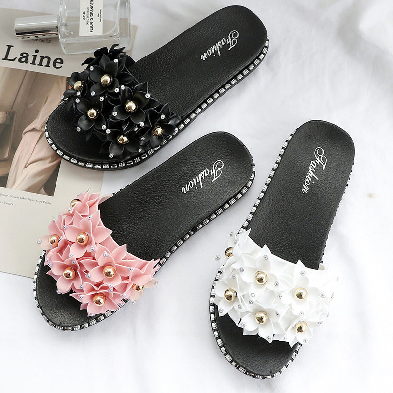 Women's Sandals New Style Outer Wear Fashion Sequin Sandals