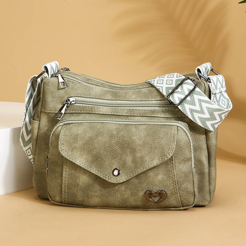 Flip All-match Simple Middle-aged Large Capacity Shoulder Messenger Bag