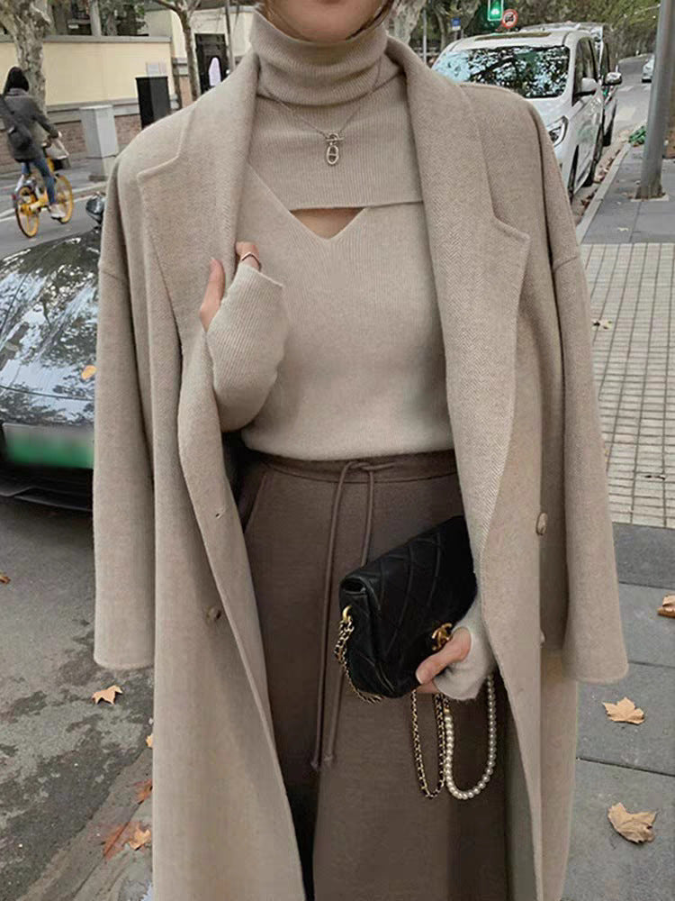 Women's Spring Autumn Underwear Turtleneck Slim Top