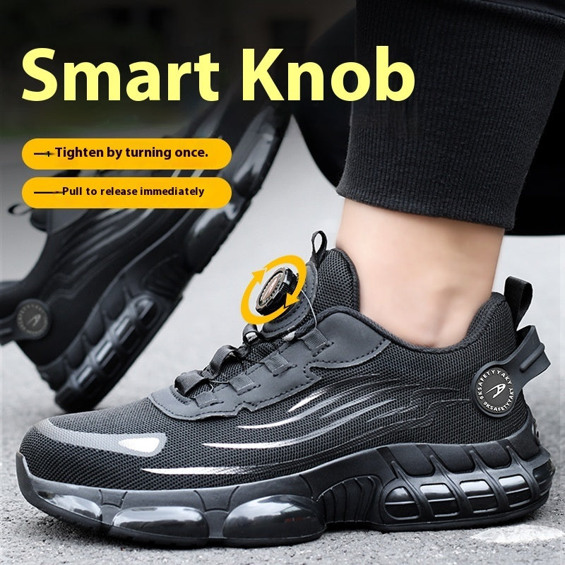 Anti-smash And Anti-puncture Safe Flyknit Work Shoes