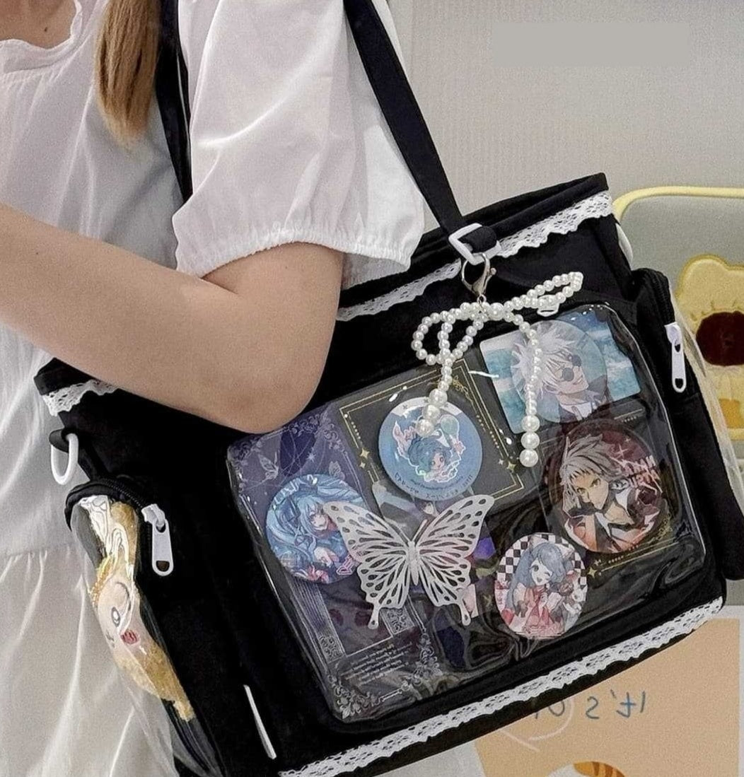 Preppy Girly Crossbody Large Capacity Transparent Shoulder Bag