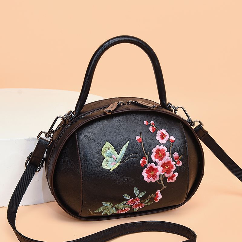 Chinese Style All-match Embroidered Handbag Fashion Temperamental Mother Shoulder Messenger Bag