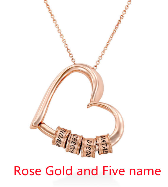 Personalized Heart Necklaces Women Jewelry Custom Name Necklaces & Pendants Mothers Day Gift