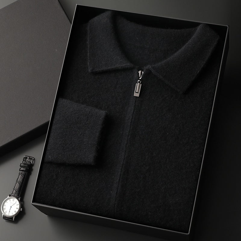 New Men's Cardigan Long Sleeve Sweater Coat