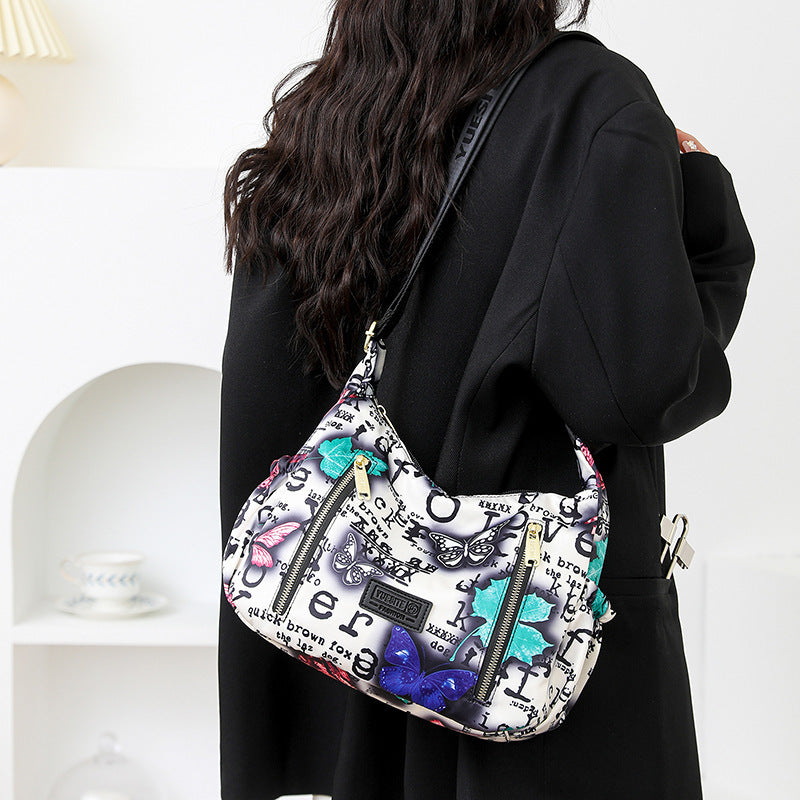 Graffiti Casual Versatile High Quality Crossbody Bag European And American Style Simple