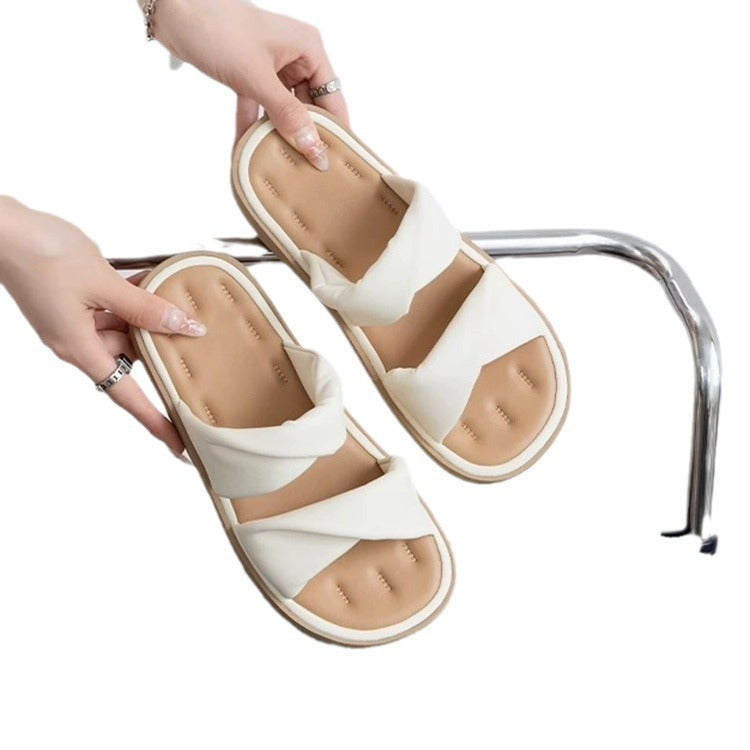 Thick-soled Sofa Soft Slippers Flat Flip-flops Comfortable Sandals