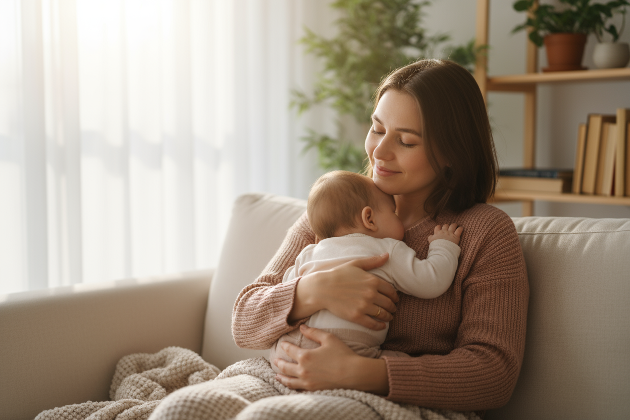 الام وطفلها