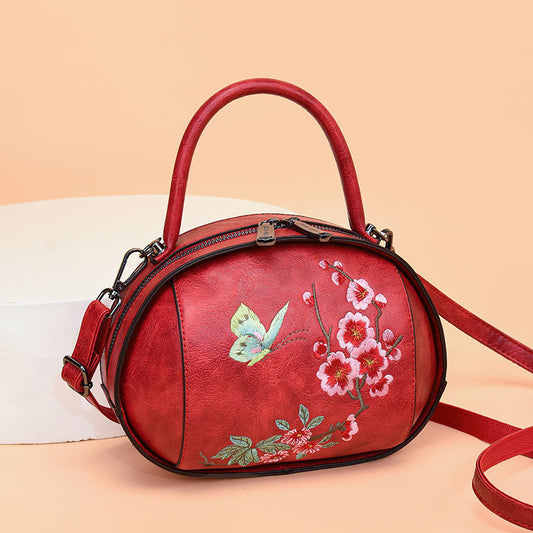 Chinese Style All-match Embroidered Handbag Fashion Temperamental Mother Shoulder Messenger Bag