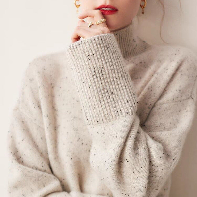 Women's Turtleneck Sweater Loose-fitting Comfortable Sweater