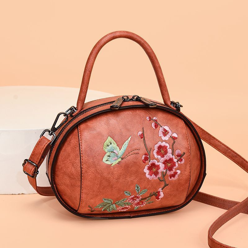 Chinese Style All-match Embroidered Handbag Fashion Temperamental Mother Shoulder Messenger Bag