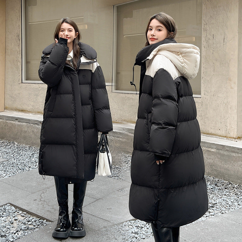 Thick Fashion Overknee Long Down Cotton Jacket Coat
