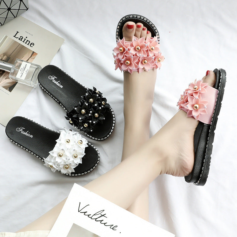 Women's Sandals New Style Outer Wear Fashion Sequin Sandals