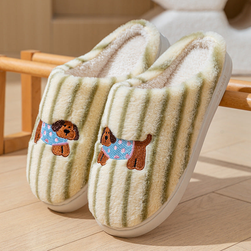 Women's Wear-resistant Soft Bottom Warm Keeping Cotton Slippers