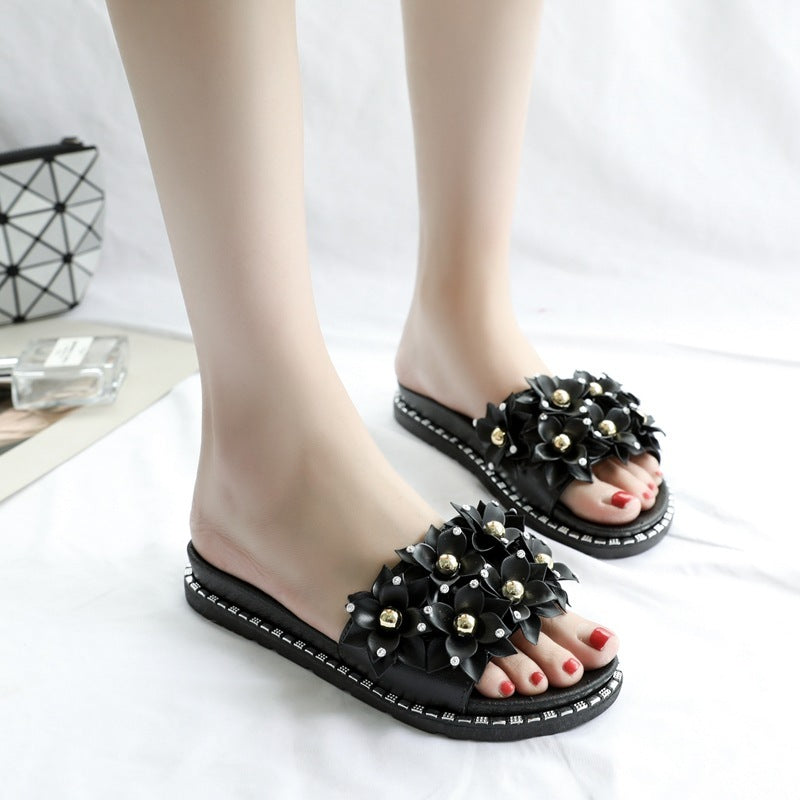 Women's Sandals New Style Outer Wear Fashion Sequin Sandals