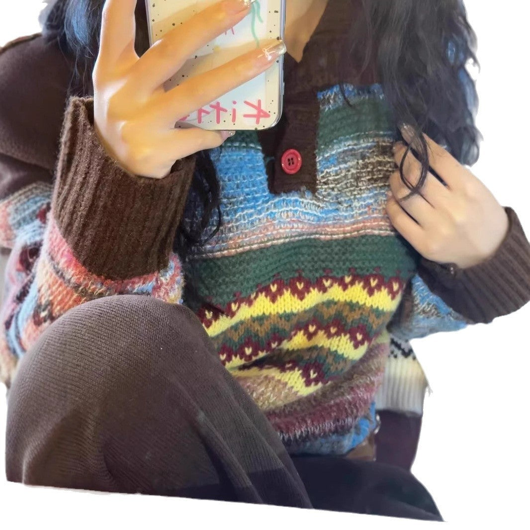 Loose Slimming Stripes Atmosphere Women's Top