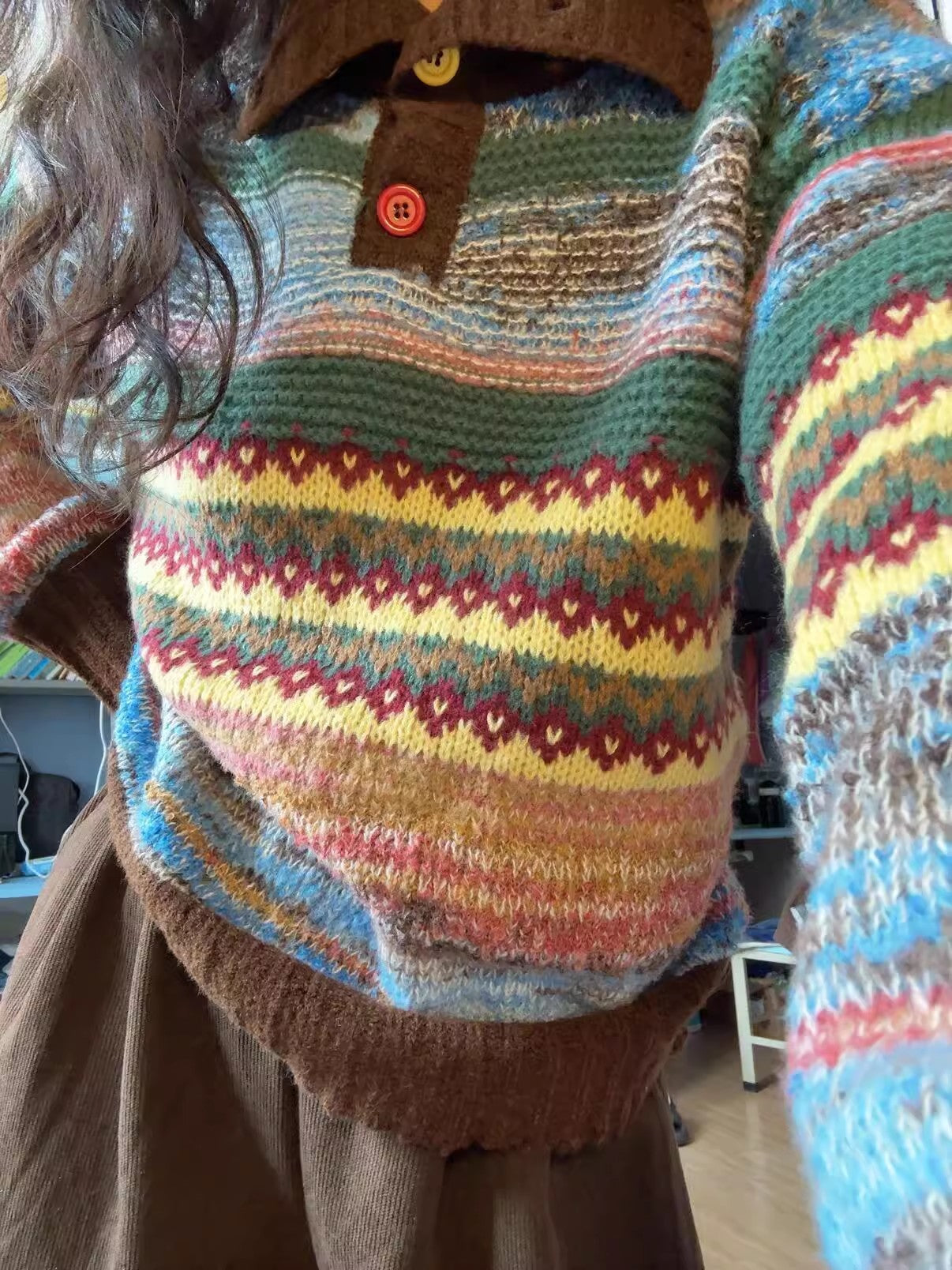 Loose Slimming Stripes Atmosphere Women's Top