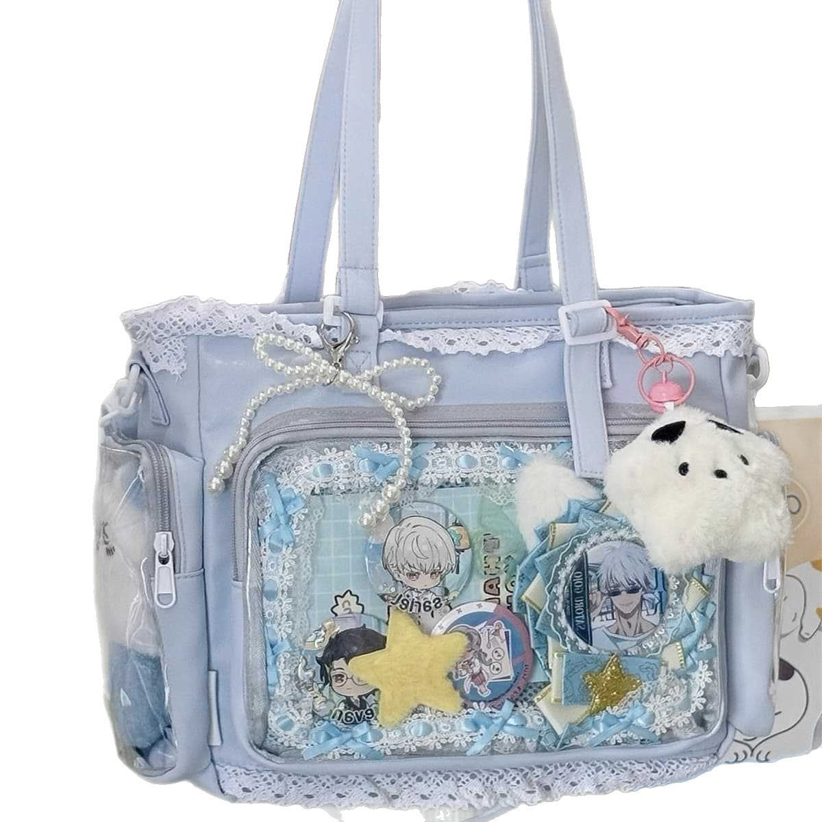 Preppy Girly Crossbody Large Capacity Transparent Shoulder Bag