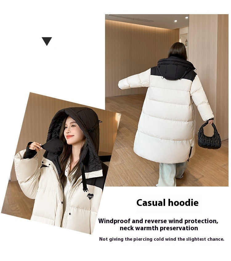 Thick Fashion Overknee Long Down Cotton Jacket Coat